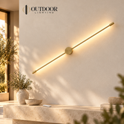 Axis Pivot Linear Wall Light – A / gold, 140 cm / 28 W, Remote dimming