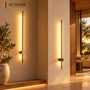 Axis Pivot Linear Wall Light creating warm ambient light