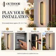 LumaLine Stainless outdoor wall light hardwired installation guide