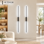Forma Tube Linear LED Wall Sconce – Pair – 90cm, Cool white (5500–7000K)