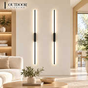 Forma Tube Linear LED Wall Sconce – Pair – 90cm, Neutral white (3500–5500K)