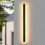 LumaLine Pro TRIAC dimmable outdoor wall light on a modern facade