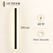 LumaLine Pro 200 cm architectural wall light size reference
