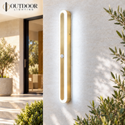 Sentinel Motion Sensor Outdoor Wall Light – Gold, A, 240 cm / Cool white