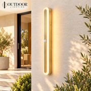 Sentinel Motion Sensor Outdoor Wall Light – Gold, A, 240 cm / Warm white