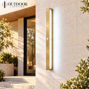 Sentinel Motion Sensor Outdoor Wall Light – Gold, B, 240 cm / Cool white