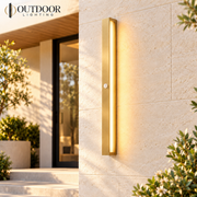 Sentinel Motion Sensor Outdoor Wall Light – Gold, B, 30 cm / Warm white
